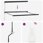 vidaXL Auvent Rétractable Noir 300 x 250 cm Tissu  Métal