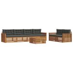 vidaXL Ensemble de canapés d'extérieur 7 pc Naturel et Anthracite