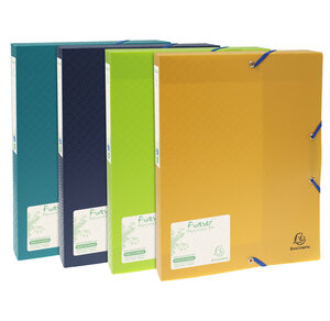 Boite de classement exabox dos 40mm polypropylène 7/10e forever® pp - a4 - couleurs assorties - x 8 - exacompta