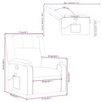 vidaXL Fauteuil de massage inclinable Noir Tissu