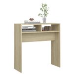 vidaXL Table console chêne sonoma 78x30x80 cm bois d'ingénierie