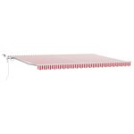 vidaXL Auvent Rétractable Rouge et Blanc 500 × 300 cm