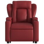 vidaXL Fauteuil inclinable de massage Rouge bordeaux Similicuir