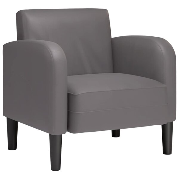 vidaXL Chaise de canapé avec accoudoirs gris 54 cm similicuir