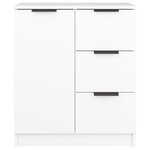 vidaXL Buffets 2 Pièces blanc 60x30x70 cm Bois d'ingénierie