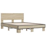 vidaXL Cadre de lit sans matelas chêne sonoma 120x190 cm