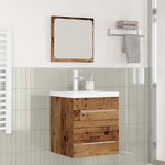 vidaXL Ensemble de mobilier de salle de bain 2 Pièces Bois Ancien