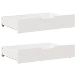 vidaXL Cadre de lit sans matelas blanc 160x200 cm bois de pin massif