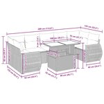 vidaXL Salon de jardin avec coussins 8 Pièces noir résine tressée acacia