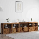 vidaXL Buffet LED Bois ancien 283 x 37 x 67 cm Bois d'ingénierie