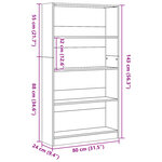 vidaXL Bibliothèque chêne sonoma 80x24x143 cm bois d'ingénierie
