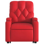vidaXL Fauteuil inclinable de massage Rouge Similicuir