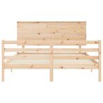 vidaXL Cadre de lit sans matelas 160x200 cm bois massif