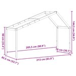 vidaXL Toit de lit pour enfants 213x85 5x144 5 cm bois de pin massif