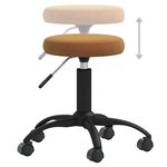 vidaXL Chaise de bureau pivotante marron velours