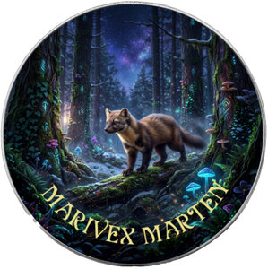 Monnaie MARIVEX MARTEN Forest Totems V 1 Oz Argent 1$ USA 2026 (PRÉCOMMANDE)