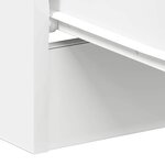 vidaXL Table de chevet Blanc 38 x 35 x 56 cm Bois d'ingénierie