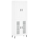 vidaXL Buffet haut Blanc 69 5x34x180 cm Bois d'ingénierie