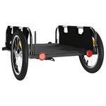 vidaXL Remorque de vélo noir tissu oxford et fer