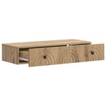 vidaXL Table d'appoint murale Chêne artisanal 87 5 x 34 5 x 17 cm