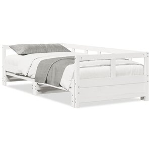 vidaXL Lit de jour sans matelas blanc 90x200 cm bois de pin massif