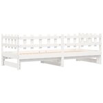 vidaXL Lit coulissant sans matelas blanc 2x(80x200) cm Bois massif