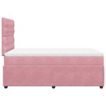 vidaXL Sommier à lattes de lit avec matelas rose 120x190 cm velours