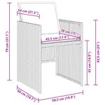 Ensemble de repas de jardin de 5 pièces avec coussins Mélange beige Poly Rattan