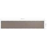 vidaXL Écran de balcon Taupe 90x500 cm Tissu Oxford
