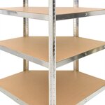 vidaXL Étagères à 5 niveaux 2 Pièces Argenté Acier et bois d'ingénierie