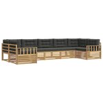 vidaXL Ensemble de canapés d'extérieur 7 pc Blanc et anthracite