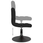vidaXL Chaise pivotante de salle à manger Noir Velours