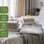 Pack and Move - Lot 10 Housses Rangement Sous Vide - Taille M 60 x 80 cm - Sac de Compression - Manteaux  Habils Ski - Moyen Format - Fermeture Zip