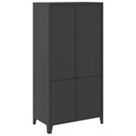 vidaXL Garde-robe industrielle Noir 90x50x180 cm Métal