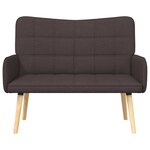 vidaXL Sofa 2 places Marron foncé 115 x 61 x 87 cm Tissu