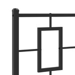 vidaXL Tête de lit métal noir 80 cm