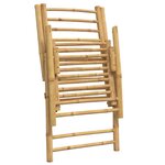 vidaXL Chaises inclinables de jardin pliantes lot de 6 coussins bambou