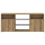 vidaXL Meuble TV avec lumières LED chêne artisanal bois d'ingénierie