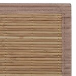 vidaXL Tapis en bambou marron à latte rectangulaire 150 x 200 cm