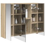 vidaXL Armoire Miroir de Salle de Bain Chêne Sonoma 60 x 14 5 x 50 cm