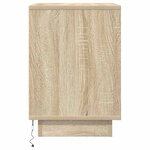 VidaXL Table de chevet avec lumières LED chêne sonoma 38x34x50 cm