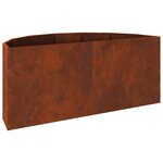 vidaXL Jardinière Rouillé 120 x 60 x 50 cm