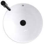 vidaXL Lavabo de salle de bains Noir Mat 44 x 44 x 16 cm métal