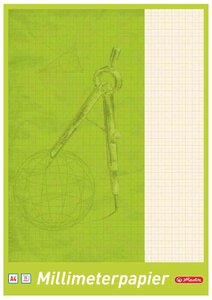 Bloc de 20 feuilles de Papier millimétré A3 80 g Rouge HERLITZ