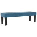 vidaXL Lit à Sommier avec Matelas & Banc Bleu Foncé 140x190 cm Velours