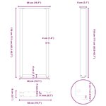 vidaXL Pieds de table de bar en U  2 pièces  blanc  50 x (110-111) cm  acier