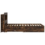 vidaXL Cadre de lit avec rangement Chêne fumé 90 x 190 cm