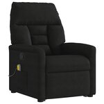 vidaXL Fauteuil inclinable de massage noir tissu microfibre