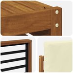 vidaXL Ensemble de canapés d'extérieur 9 pc Naturel et Crème