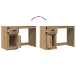 vidaXL Bureau chêne artisanal 50 x 115 x 75 cm Bois d'ingénierie